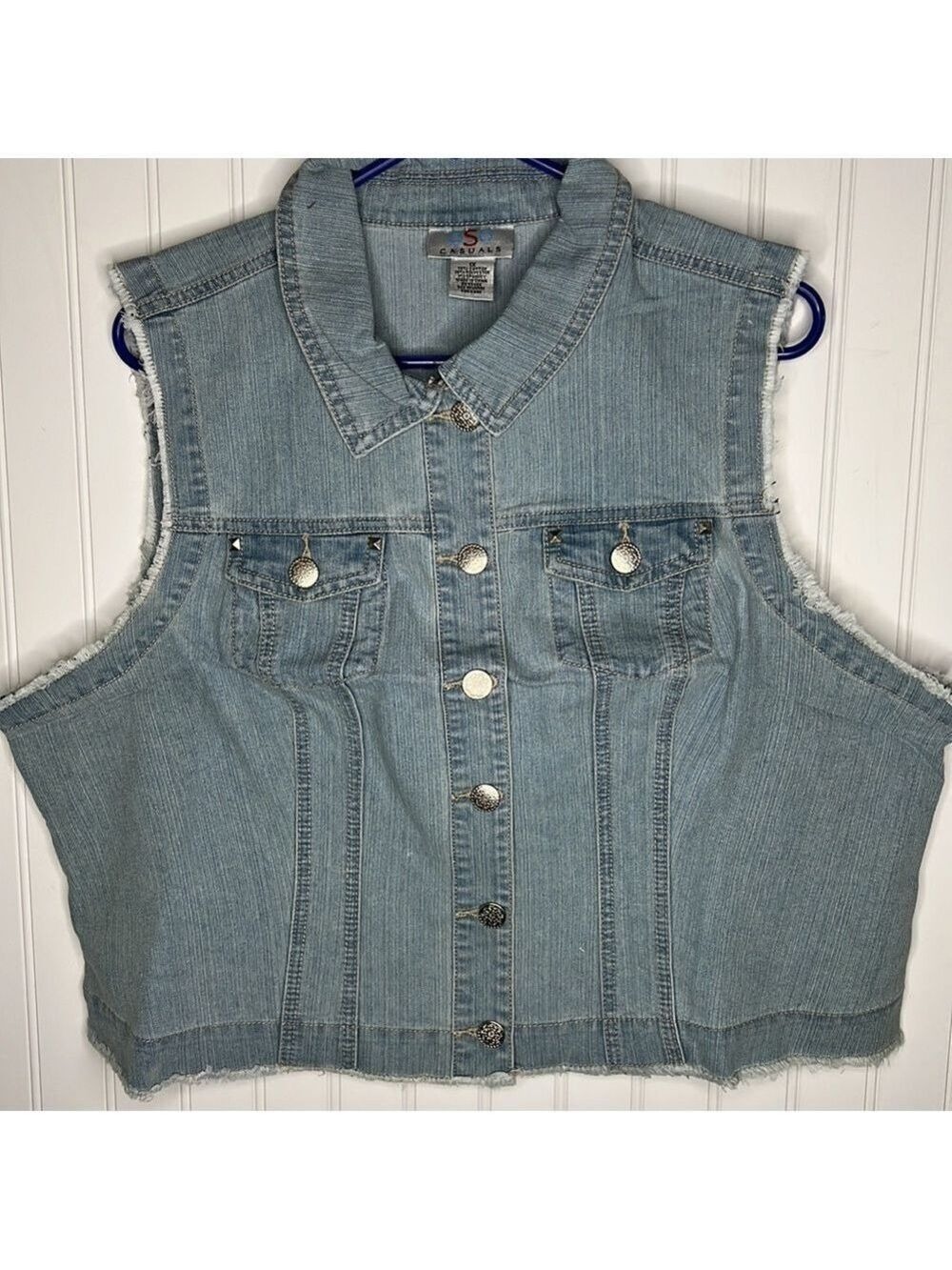 Denim Shirt Vest Size 1X